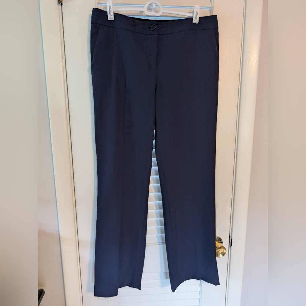 Talbot's Size 8 Navy Blue Dress Pants Signature Boot Euc